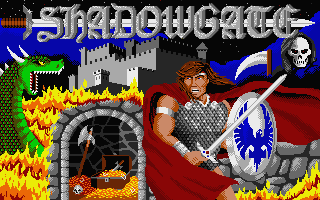 Shadowgate title screen for Atari ST